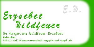 erzsebet wildfeuer business card